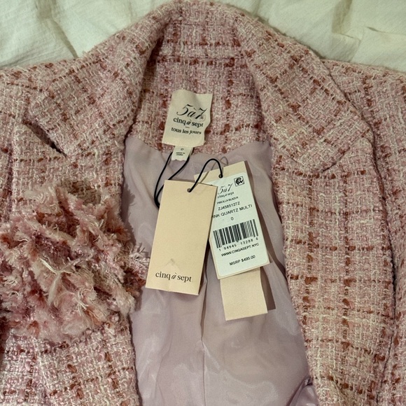 Cinq à Sept Pink NWT Pricilla Blazer - Picture 5 of 5
